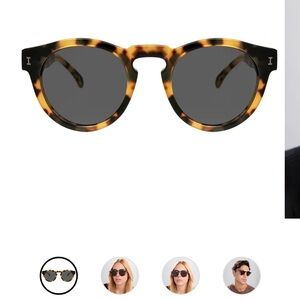 ILLESTEVA Leonard Tortoiseshell Round Sunglasses with Case